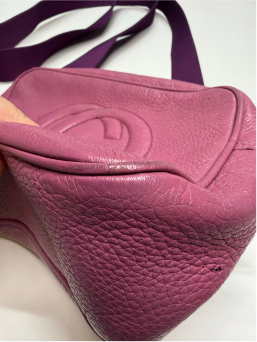 Women's Gucci Leather Crossbody Bag, One Size, Purple - Picture 3 of 12